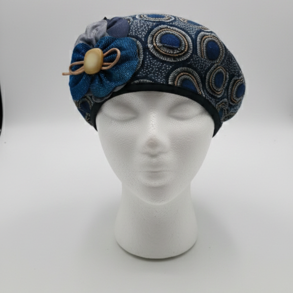 The Indigo Bloom Beret 2