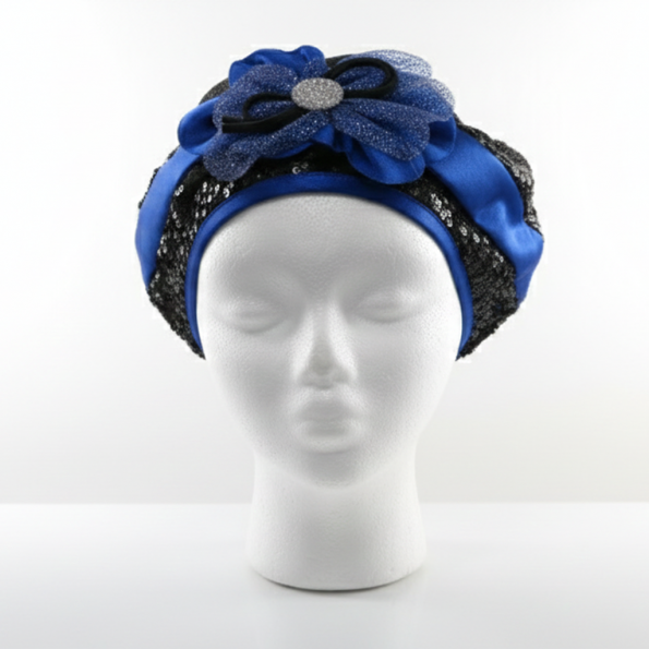The Sapphire Sequin Beret 2